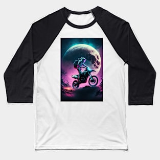 Cyber Future Dirt Bike With Neon Colors Baseball T-Shirt